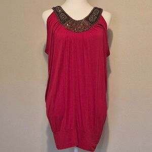 Cache Women’s Red Sleeveless Stretch Top Size Small NWOT